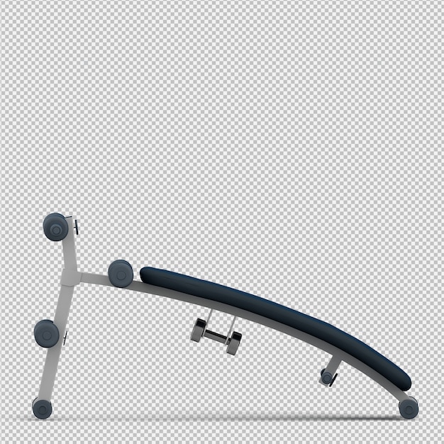 Equipo isométrico de deporte y gimnasio render 3D