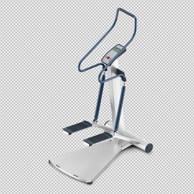 PSD equipo isométrico de deporte y gimnasio render 3d