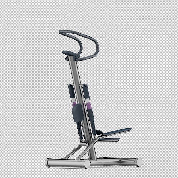 Equipo isométrico de deporte y gimnasio render 3D