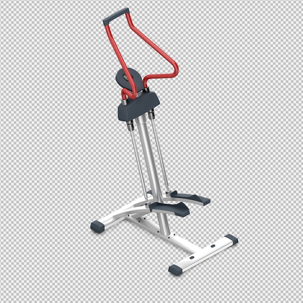 Equipo isométrico de deporte y gimnasio render 3D