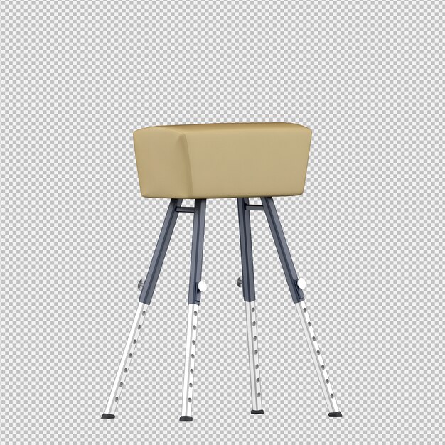 Equipo isométrico de deporte y gimnasio render 3D
