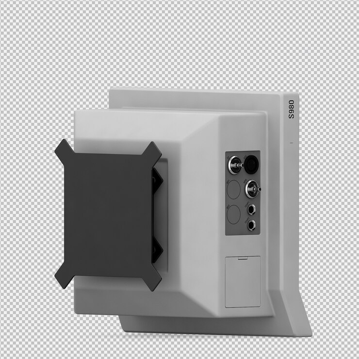 PSD equipo médico isométrico render 3d
