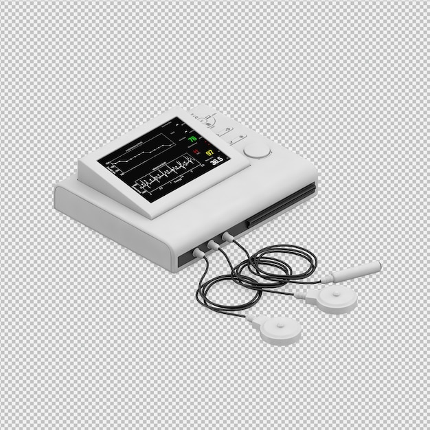 Equipo médico isométrico render 3D