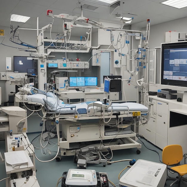 Equipo médico en una sala de operaciones