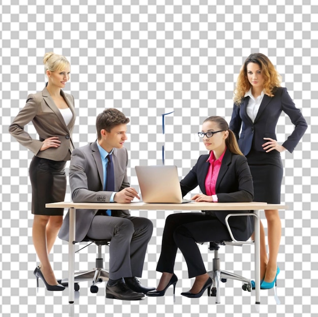 Equipo de negocios y gerente en una reunión
