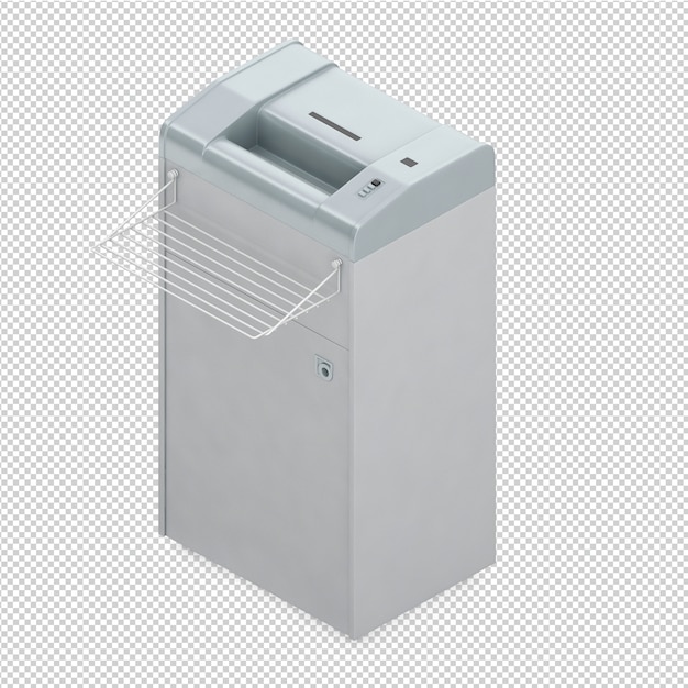 Equipo de oficina isométrico render 3D