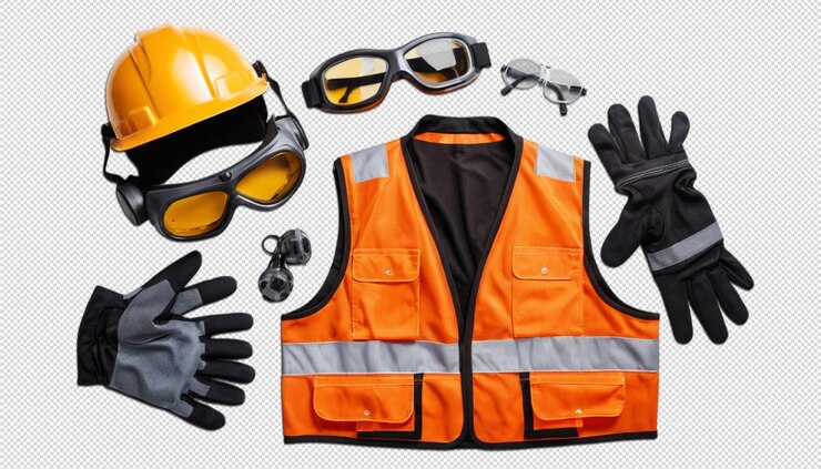 PSD equipo de seguridad casco gafas de protección chaleco de protección de oídos y guantes para trabajadores