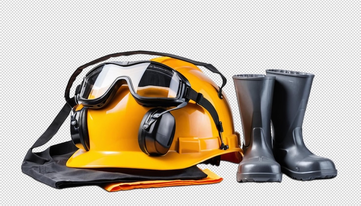 PSD equipo de seguridad casco gafas de protección para los oídos chaleco de protección y guantes de seguridad