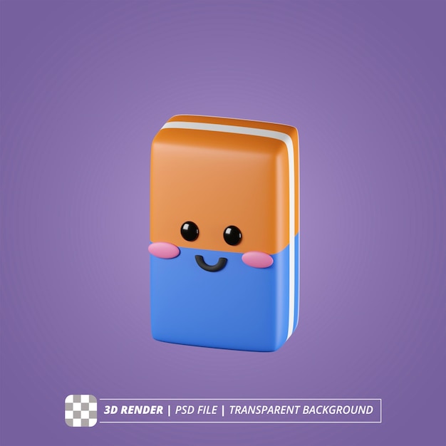 Eraser 3D-Rendering von isolierten Bildern