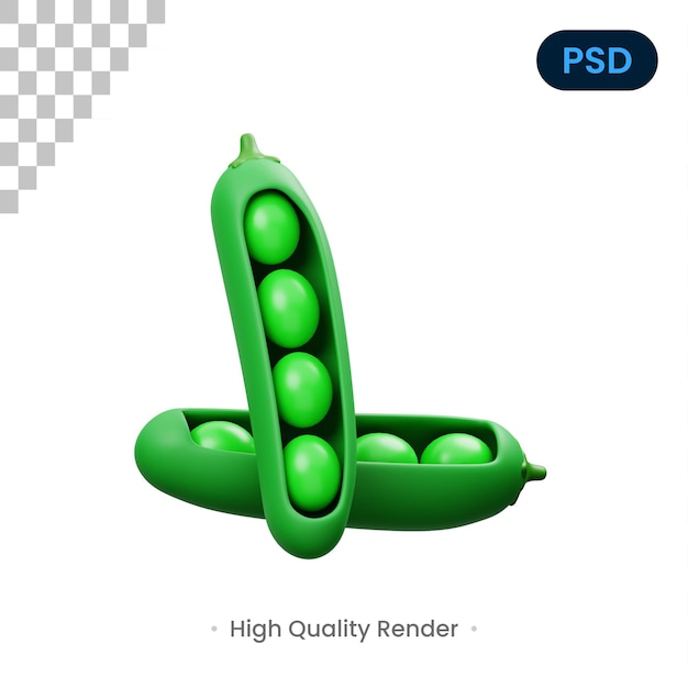 Erbsen 3d icon premium psd