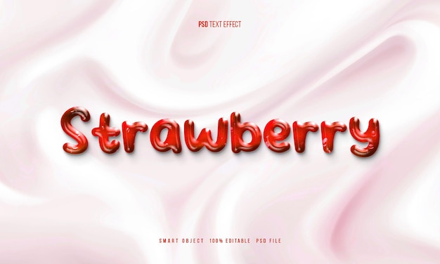 Erdbeer-Texteffekt-PSD
