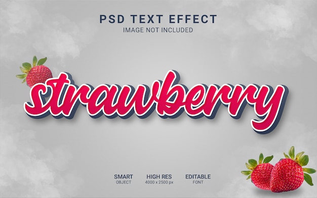 PSD erdbeer-texteffekt