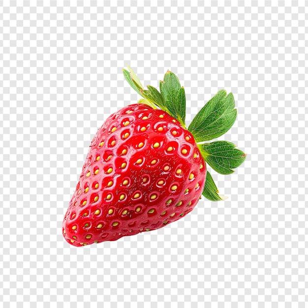 Erdbeeren auf durchsichtigem Hintergrund