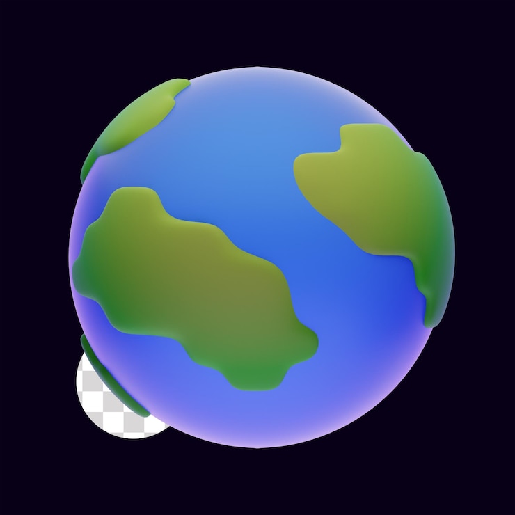 PSD erdkugel 3d-planetarische und astronomische illustration