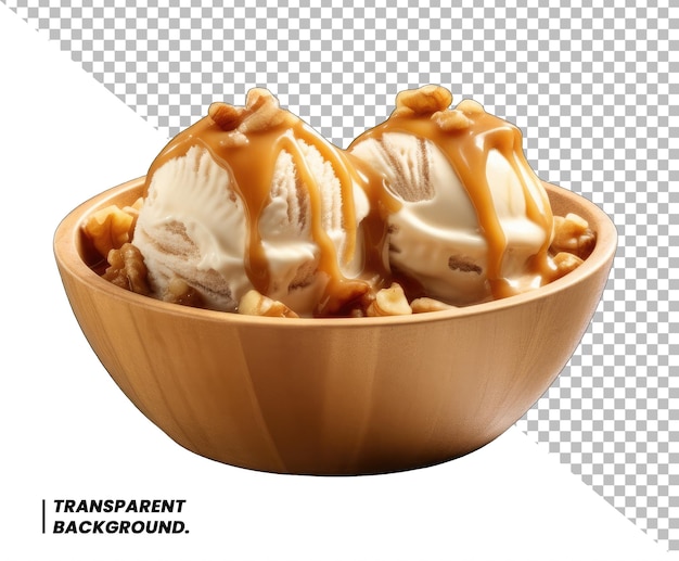 Erdnussbutter-Eis Süßes Erdnuss-Eis mit Erdnussbutter-Topping und vielen Erdnüssen