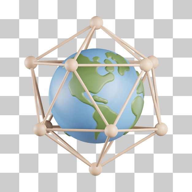 Erdverbindung 3D-Symbol