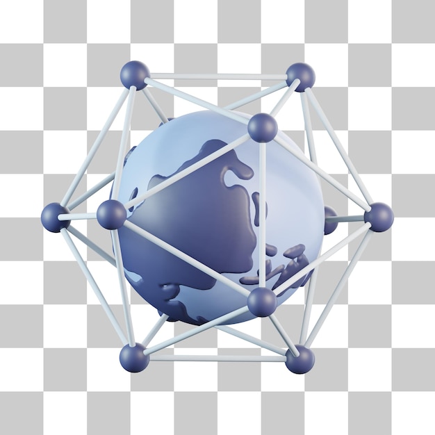 Erdverbindung 3D-Symbol