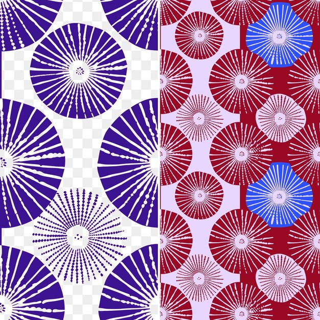 Erizo de mar con silueta redonda abstracto diseño minimalista y patrón sin costuras azulejos día mundial del océano