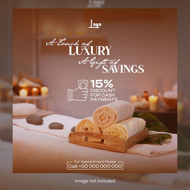 Ermäßigung für Barzahlungen im Luxus-Spa