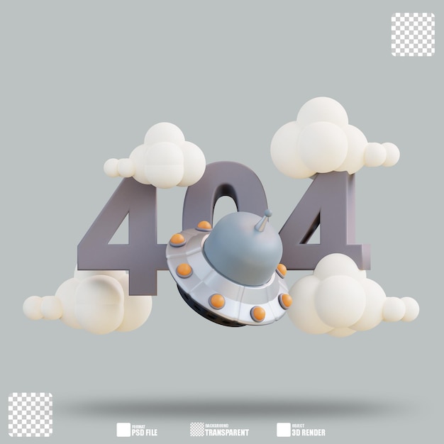 PSD l'erreur 404 de l'illustration 3d