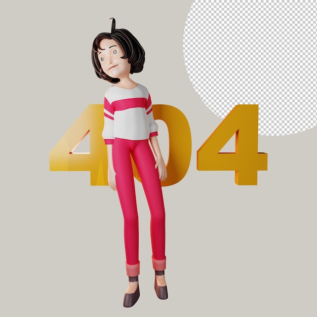 Erreur de personnage féminin 3D 404