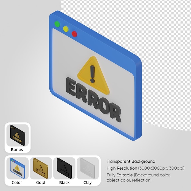 PSD erreur web 3d