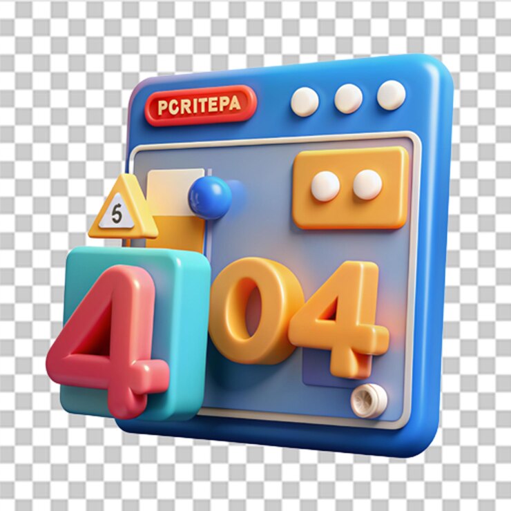 PSD error 3d 404 página no encontrada error del sistema página rota para presentación infografía sitio web aplicaciones y otros usos vector de moda y moderno en estilo 3d