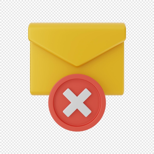 PSD error al enviar el icono del sobre del mensaje de correo 3d