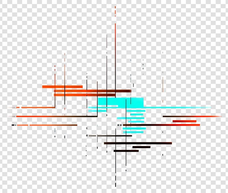 PSD error glitch efecto gráfico recorte elemento aislado arte digital que se cruza con png