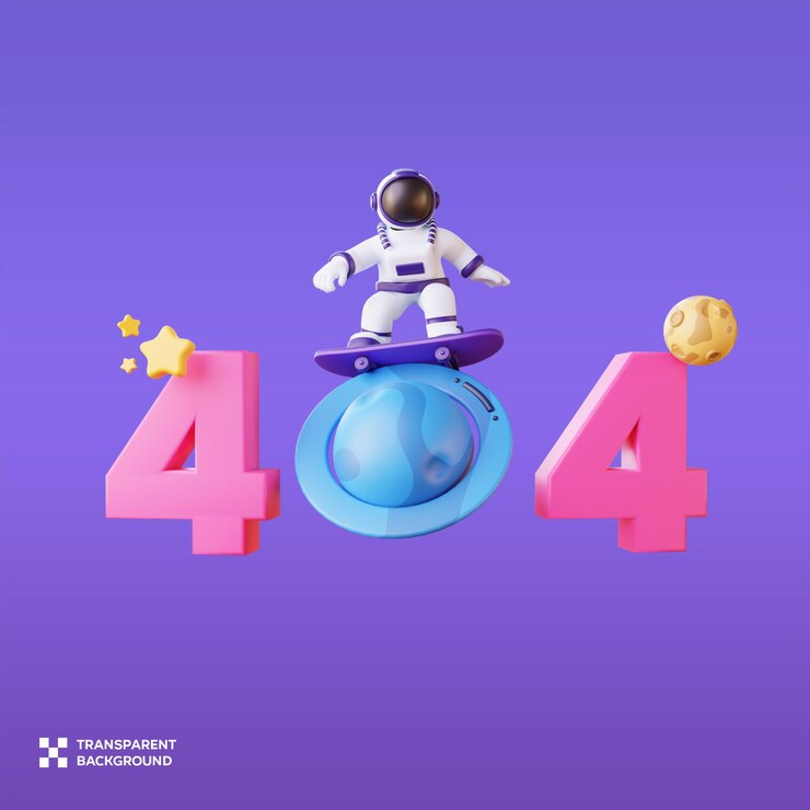 PSD errore psd 404 illustrazione 3d