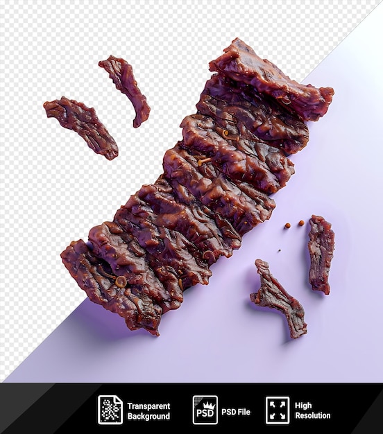 PSD erstaunliche, zerrissene fleischstücke auf einem durchsichtigen hintergrund png