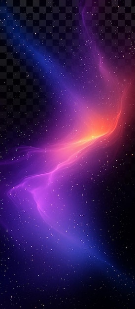 Erstaunlicher lila Gradient-Hintergrund mit Sternenhimmel auf durchsichtigem Hintergrund