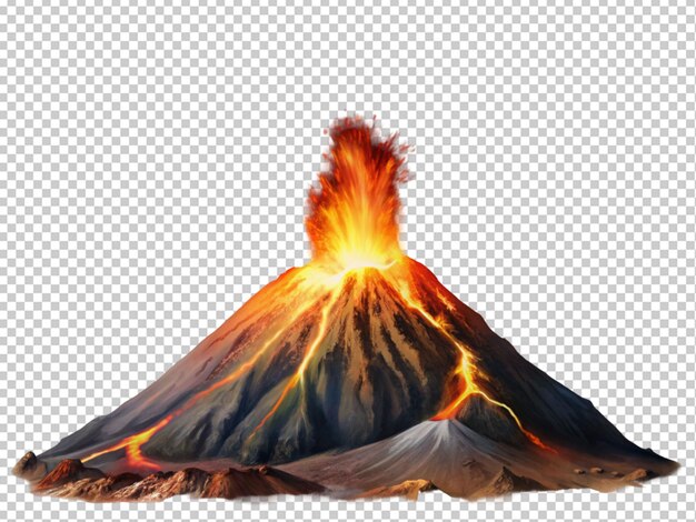 PSD erupción de un volcán