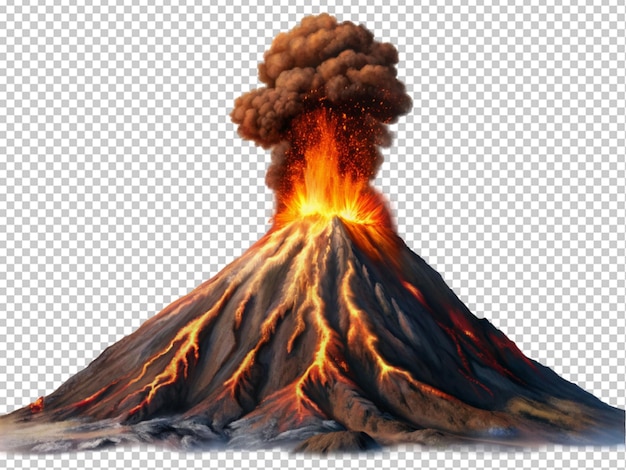 PSD erupción de un volcán