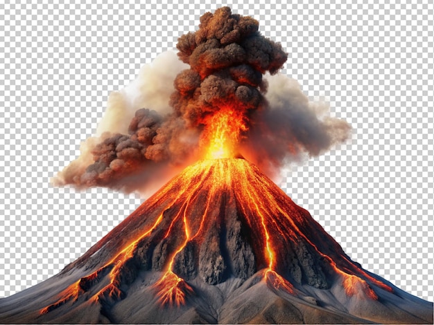 PSD erupción de un volcán