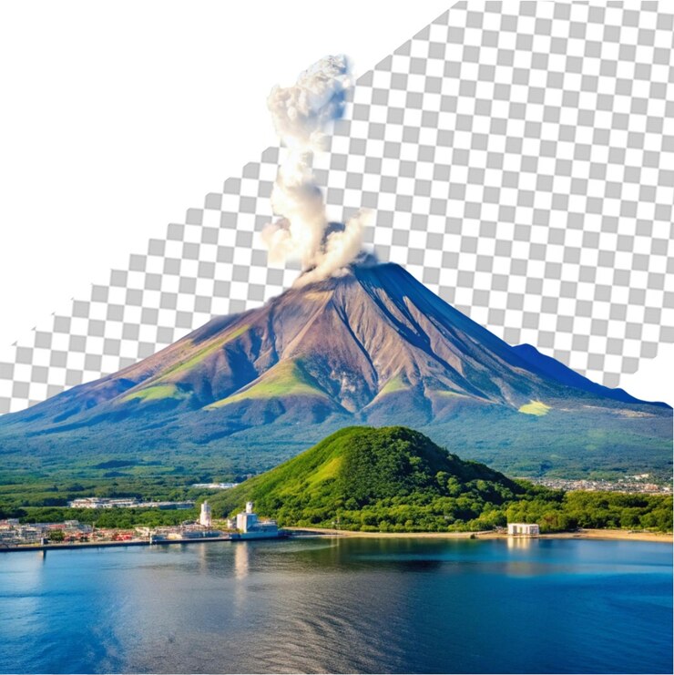 PSD erupción volcánica del desastre natural