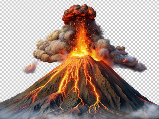 PSD Éruption du volcan