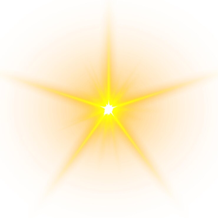 PSD éruption d'étoiles jaune vif rayonnant de la lumière et de l'énergie avec un effet lumineux