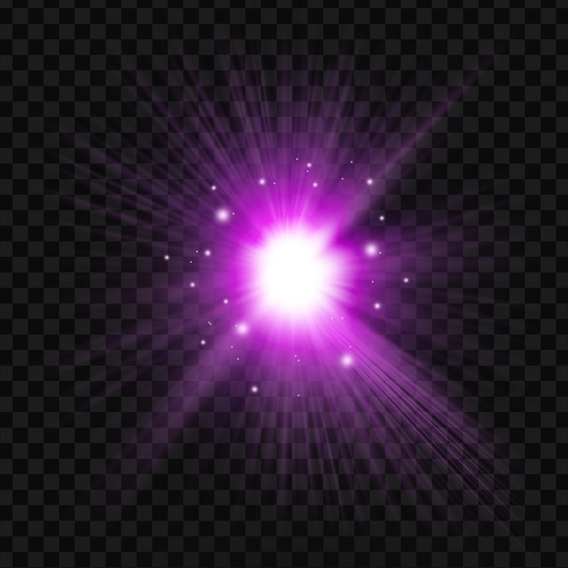 éruption de lumière violette éclatante
