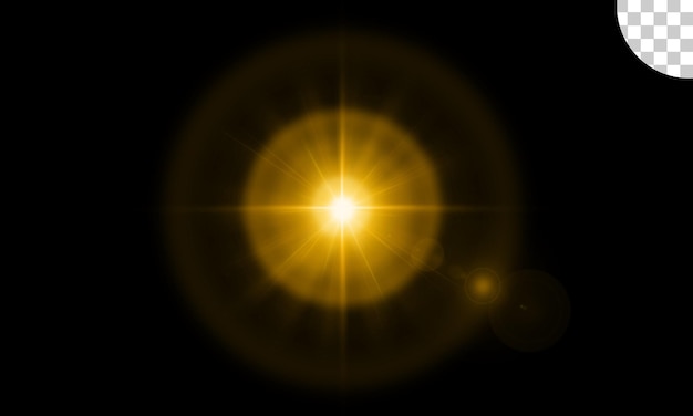 Une éruption solaire de lumière brillante abstraite avec une flamme de lentille numérique