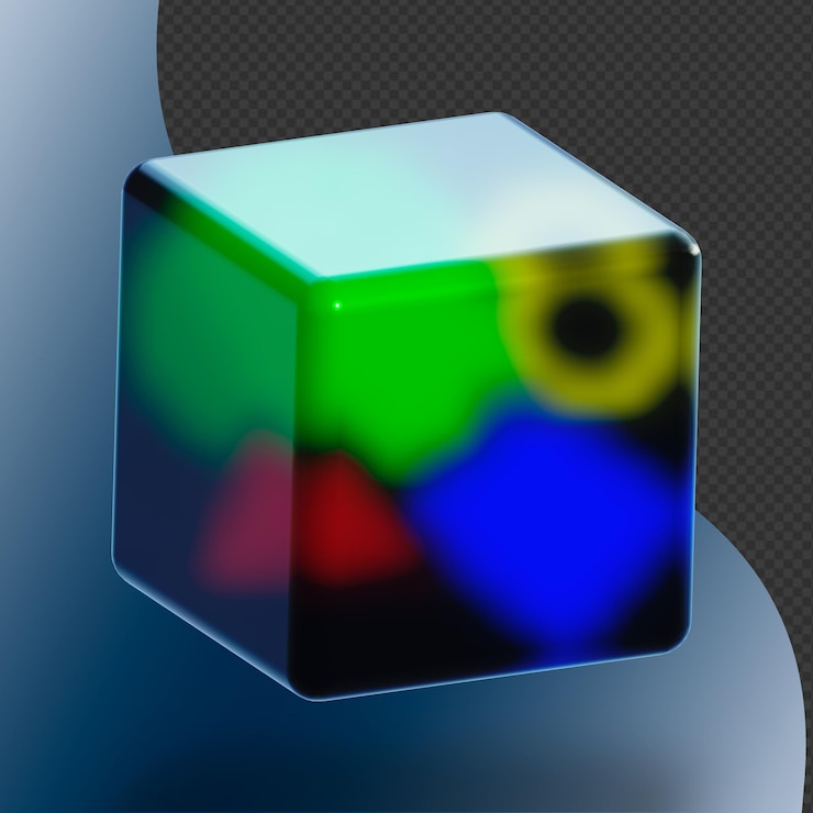 PSD este es un cubo 3d bellamente diseñado que puede usar en diseño web o en cualquier lugar que desee