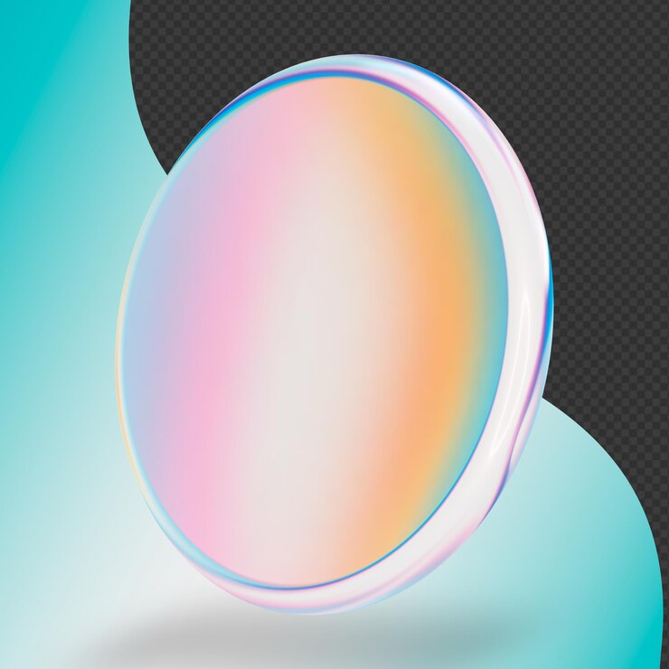 Este es un espejo de vidrio abstracto en 3D con una hermosa paleta de colores que se puede usar en el diseño web