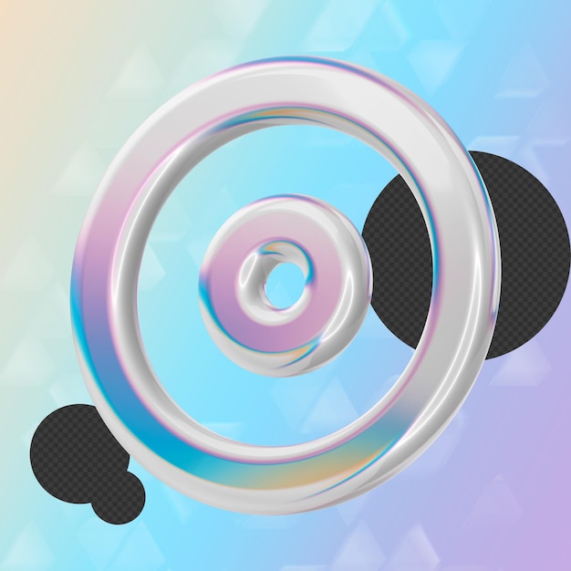 Este es un hermoso icono 3D diseñado con una hermosa textura de vidrio