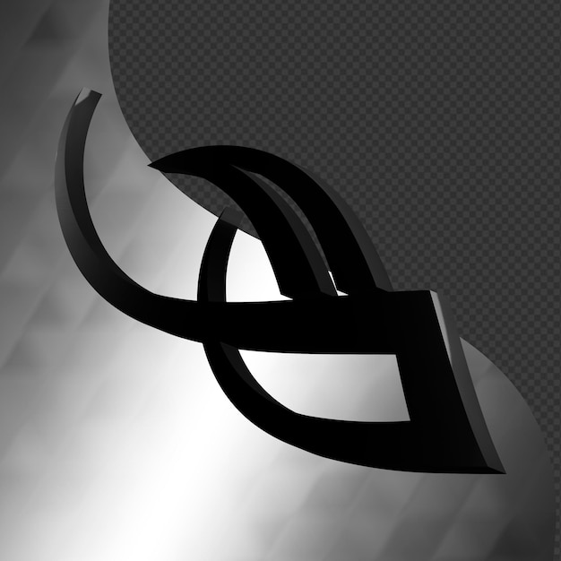 PSD este es un hermoso icono abstracto en 3d con una hermosa textura metálica