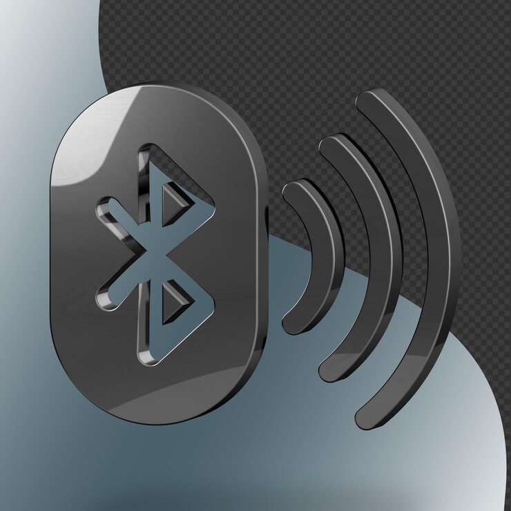 Este es un hermoso icono de bluetooth 3D diseñado con una hermosa textura metálica