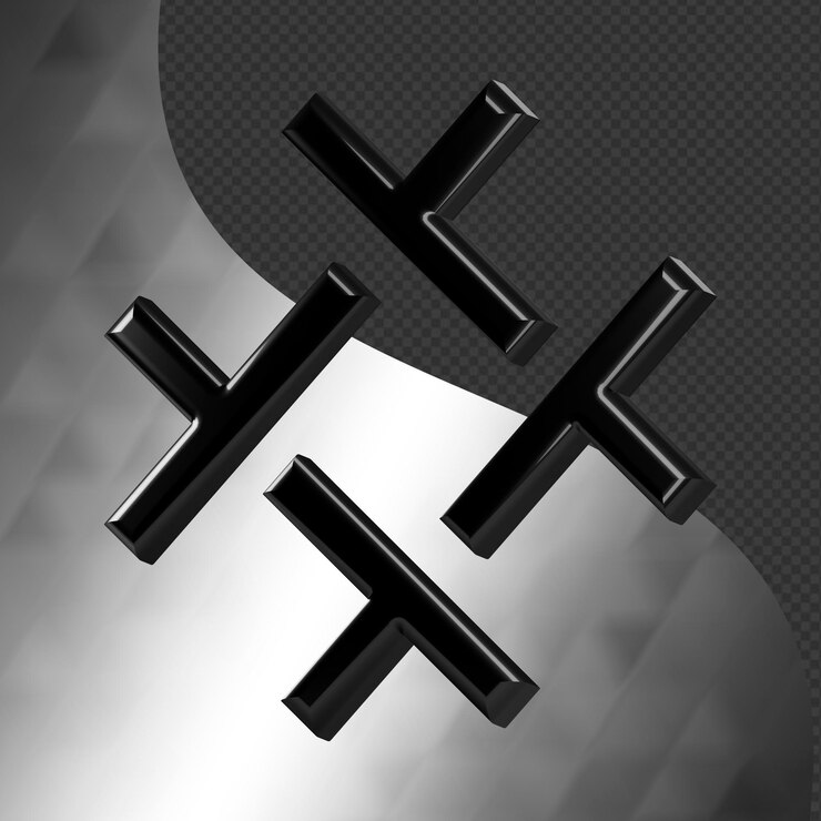 Este es un ícono abstracto 3D bellamente diseñado con una hermosa textura metálica