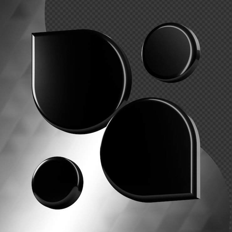 Este es un ícono abstracto 3D bellamente diseñado con una hermosa textura metálica