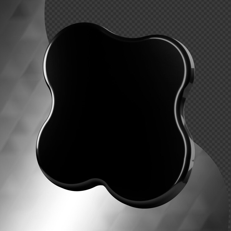 Este es un ícono abstracto 3D bellamente diseñado con una hermosa textura metálica