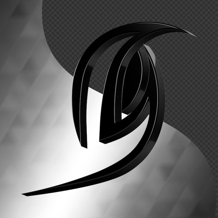 Este es un ícono abstracto 3D bellamente diseñado con una hermosa textura metálica