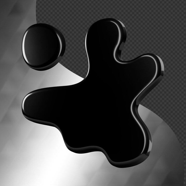 Este es un ícono abstracto 3D bellamente diseñado con una hermosa textura metálica